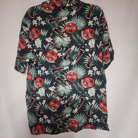 Coca cola collared button down short sleeve shirt medium - Picture 3 of 6